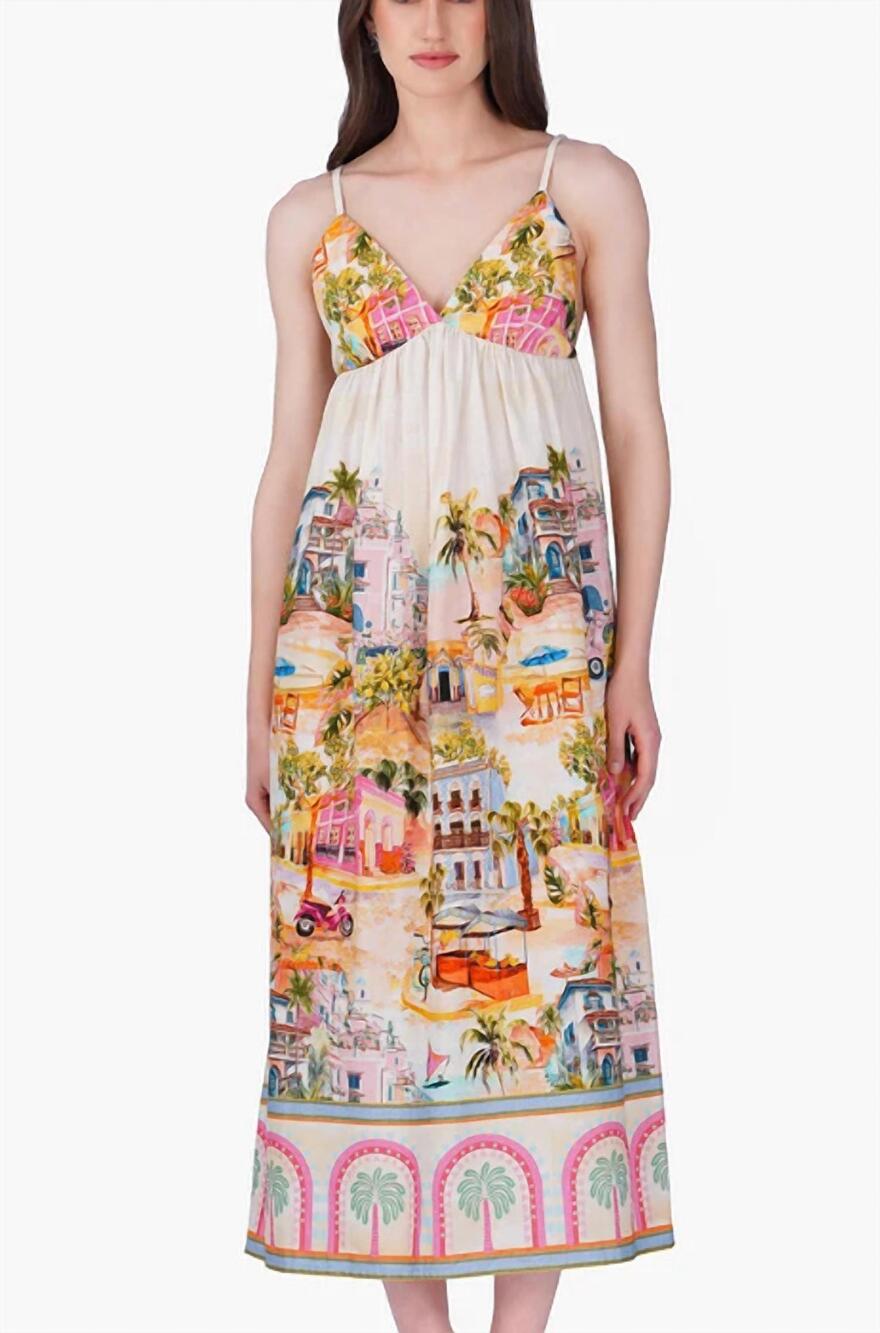 NEW AMERICA & BEYOND women's summer escape maxi dress in white